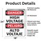 Signmission High Voltage Bilingual Danger Sign, Vinyl Decal, 18in W x 24in L, 2PK OS-2PACK-DS-D-1824-L-19389 - alternate 4